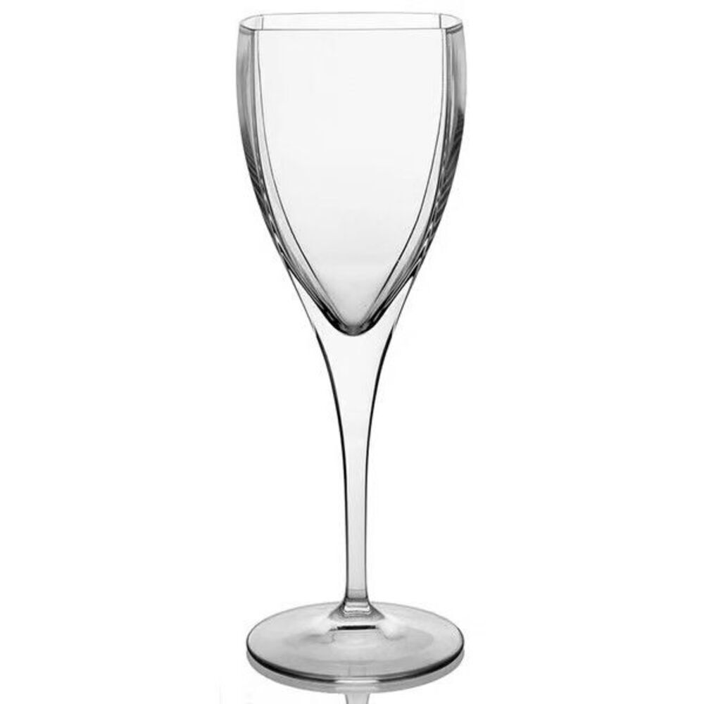 MIkasa Panache wine glass set 4 white box SW065/003 square lead crystal 8.75"